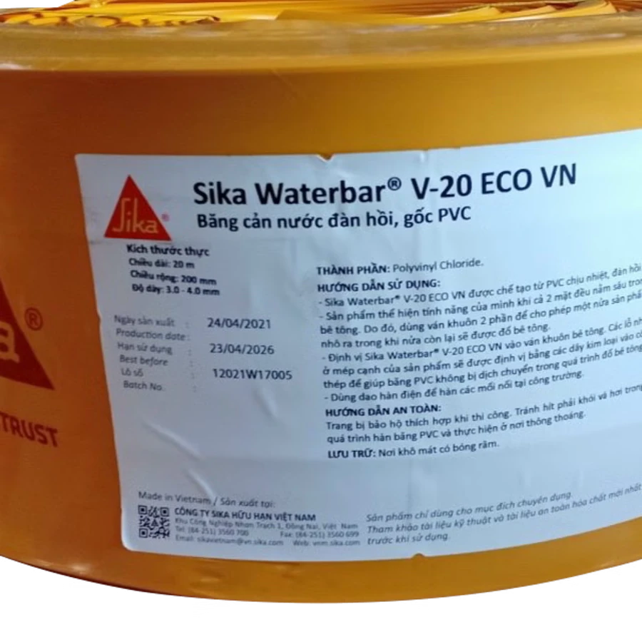 Sika Waterbar&reg; V-20 ECO VN &mdash; ảnh sản phẩm từ Sika
